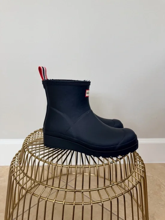 Hunter Black Rain Boots Short - Women’s size 6 EU 37 Waterproof - Picture 2 of 7